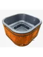 Spa wellness tub with hydromassage, home garden jacuzzi - 180 cm