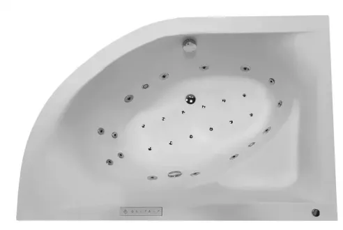 Corner bathtub with hydromassage - Mila 150x100