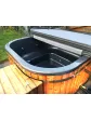 Wooden hot tub with hydromassage, year-round hot tub, light oak casing - 180 cm