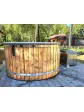 Wooden garden hot tub, year-round for wood, garden hot tub, 200 cm, outdoor stove