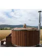 Wooden hot tub garden jacuzzi spa massage Russian hot tub barrel 200 cm arrangement