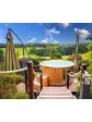 Wooden garden hot tub with a jacuzzi - 225 cm arrangement