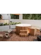 Wooden hot tub with hydromassage with a wood stove, 200 cm, arrangement