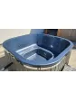 Square hot tub, hot barrel, wooden bathtub - 180 cm