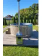 Garden hot tub 200 cm, wood-fired, outdoor stove, natural wood