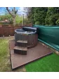 Garden hot tub, wooden composite board, jacuzzi in the garden - 200 cm