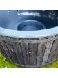 Garden hot tub, wooden, garden spa bathtub with hydromassage, internal stove - 200 cm