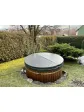 Wooden garden hot tub with hydromassage hot tub thermal cover for jacuzzi 200 cm arrangement