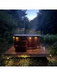 Garden tub made of wood, wooden garden tub, Russian tub, 200 cm, arrangement