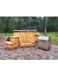 Wooden spa tub, jacuzzi with hydromassage, year-round Russian banya - 200 cm