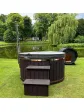 Spa hot tub, wooden bathtub, wood hot tub stove, 200 cm - Essente