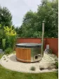 Hot tub in the garden hot tub hot barrel with hydromassage - 200 cm arrangement