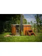 Chestnut Jacuzzi hot tub with wood stove - 225 cm, arrangement in the garden