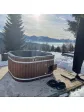 Garden tub, year-round wooden tub, chestnut, Russian garden tub, garden spa - 180 cm