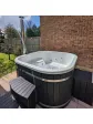 Garden tub, year-round wooden garden tub, Russian tub, garden spa, 180 cm - arrangement