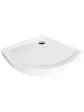 Corner shower tray 80x80 cm, high, semi-circular acrylic - Essente