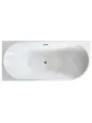 Large left wall corner bathtub, free-standing, large view from above - 170 cm, model IMOLA