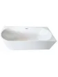 Large free-standing corner bathtub on wall legs, 170 cm - IMOLA model