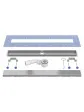 Elements: linear drain, trough, swivel siphon, membrane, hook - 100 cm