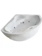 Corner bathtub with hydromassage, built-in jacuzzi, symmetrical, acrylic, 150 cm, model BETA