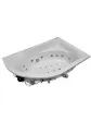 Corner jacuzzi bathtub with hydromassage, 150 cm - Mila model