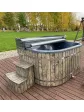 Balia do kąpieli domowe jacuzzi ogrodowe z hydromasażem spa wellness - 180 cm