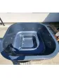 Jacuzzi bathtub, garden basin, gray square bathtub, 180 cm - Essente