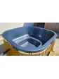 Spa wellness tub with hydromassage, home garden jacuzzi, outdoor stove, 180 cm - arrangement