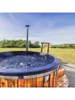 Wooden jacuzzi fired by a wood stove water tub spa jacuzzi in the garden - 225 cm