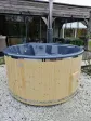 Year-round garden jacuzzi, wooden spa tub, natural wood, 200 cm