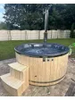 Jacuzzi ogrodowe drewniane gorąca beczka hydromasaż - 200 cm