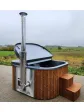 Jacuzzi ogrodowe podgrzewane balia drewniana do kąpieli - 180 cm kasztan