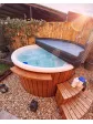 Garden Jacuzzi, garden tub, Russian tub with wood stove, cover for garden tub, 200 cm, arrangement