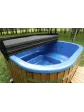 Garden jacuzzi with hydromassage spa wellness wooden tub - 180 cm