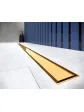 Linear floor shower drain, gold, slim version, for bathroom arrangement - 60 cm