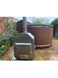 Outdoor wood-burning hot tub stove, chestnut casing, 200 cm