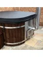 Russian garden square square jacuzzi year-round spa with internal furnace, wood-fired - 180 cm