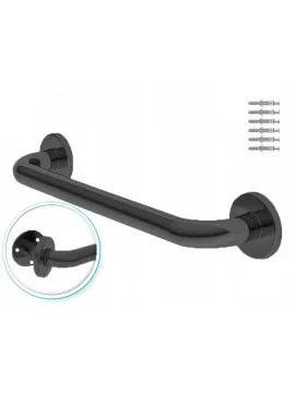 Black bathroom railing - support for seniors