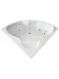 Acrylic cornerwhirlpool tub with hydromassage - model BETA 150x150 cm