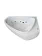 Asymmetric double bathtub for two with a casing - LOVE STORY II model 139x196 cm