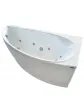 Corner right left bathroom bathtub with casing massage jacuzzi spa 150x75 cm - Avocado model