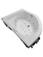 Asymmetric corner bathtub with hydromassage, 150 cm - Mila model