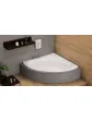 Symmetrical large corner bathtub with casing - 150x150 cm, model LAURA, arrangement