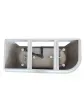 Free-standing corner right left bathtub with legs, 170 cm, view from below - IMOLA model