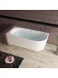 Free-standing corner bathtub on the wall - 170 cm IMOLA arrangement