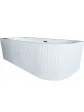 Free-standing wall-mounted, grooved bathtub, left right - 170x75 cm, model IMOLA