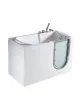 Walk-in bathtub with opening door - MEDICA 100x70 - 6