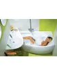 Corner whirlpool bathtub with casing, bathroom with bathtub 150x75 cm - Avocado model, arrangement